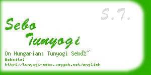 sebo tunyogi business card